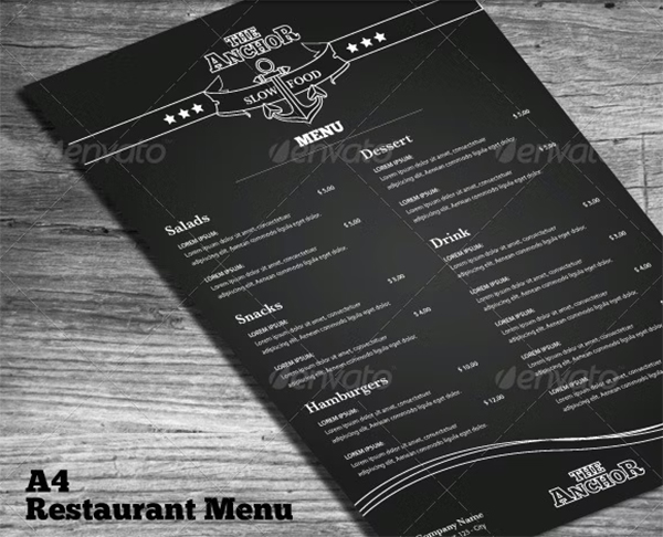 Restaurant & Pub Menu Template