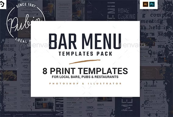 Bar Menu Templates Bundle