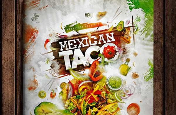 Menu Mexican Food Pub Template