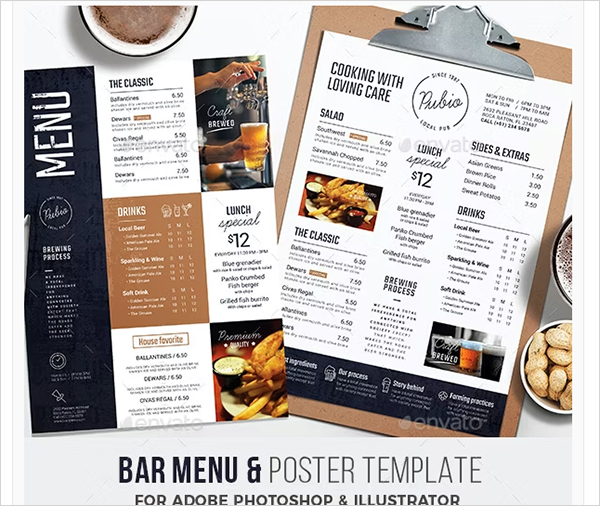 Bar Menu and Flyer Template