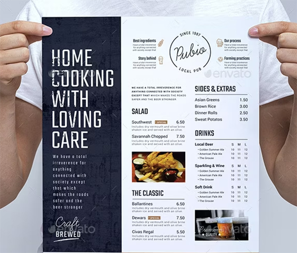 Bar Menu Poster & Banner Template