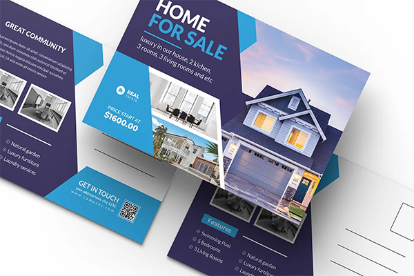 Real Estate Advertising Postcard Template