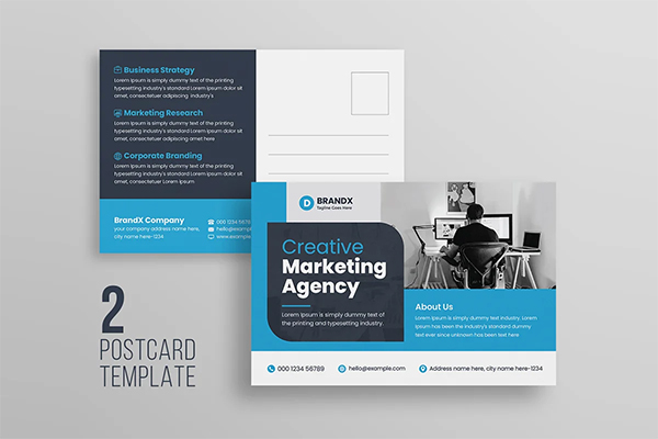 Corporate Advertising Postcard Template