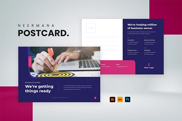 Business Advertising Postcard Templates