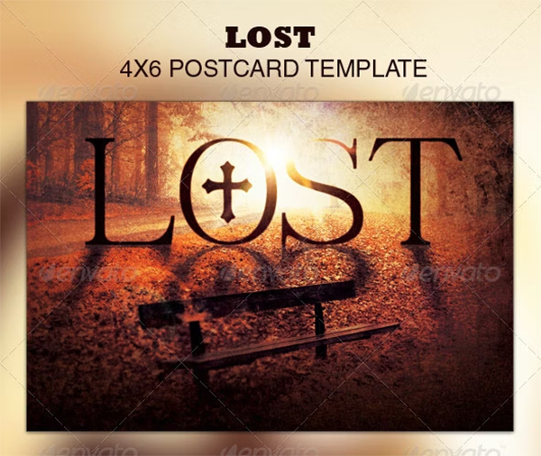 Lost Advertising Postcard Template