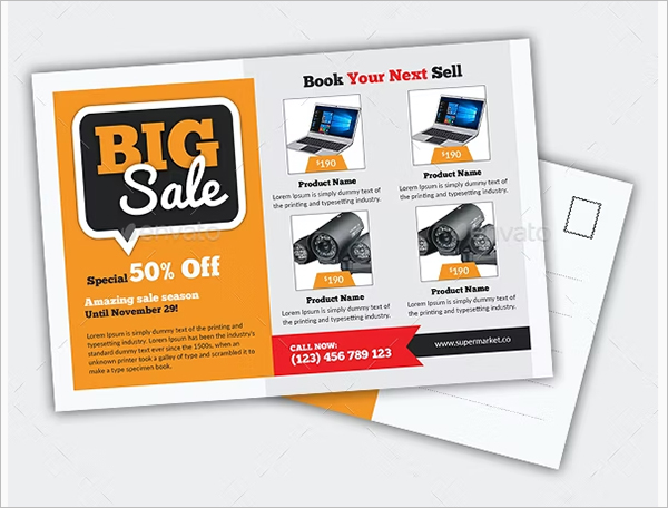 Big Sale Postcard Advertising Template