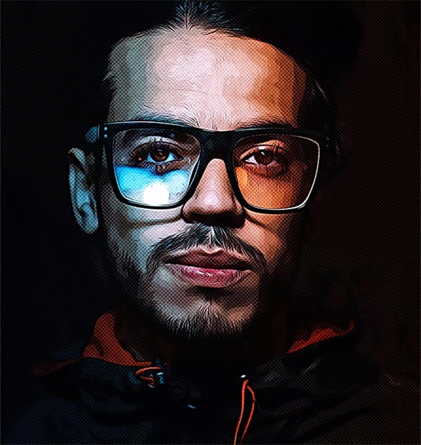 Vectorize Painting Photoshop Template Action