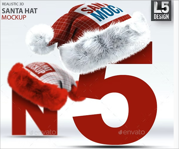 Santa Hat Mock-up Template