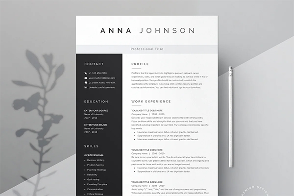 Modern Resume Word, Pages Template Modern Resume Word, Pages Template