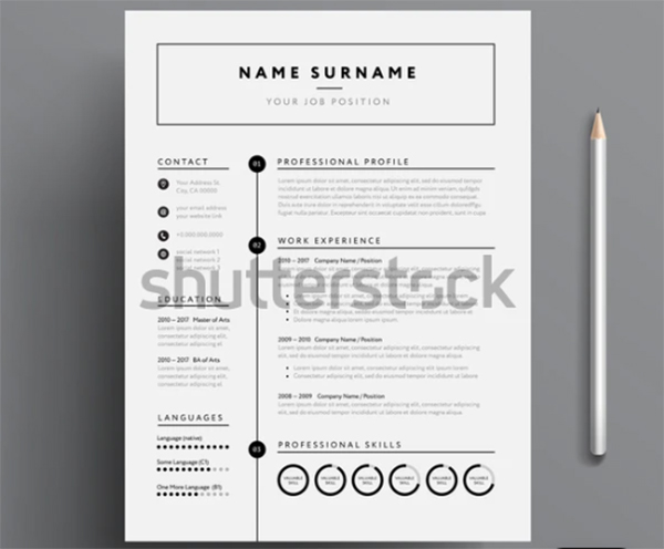 Minimal Professional CV & Resume Template Minimal Professional CV & Resume Template