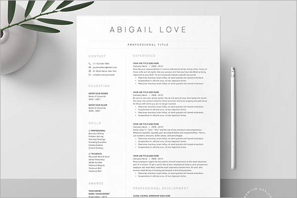 Clean Resume Pack Template Clean Resume Pack Template