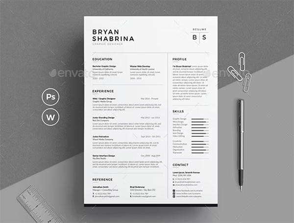 Creative Photoshop Resume Template Creative Photoshop Resume Template