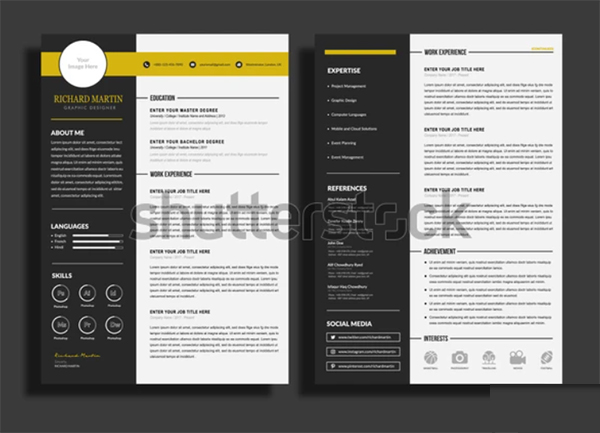 Resume and CV Templates Resume and CV Templates