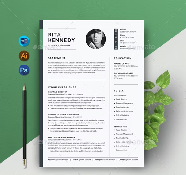 Resume Design Template Resume Design Template