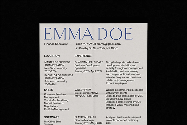 Minimal Blue Resume Template Minimal Blue Resume Template