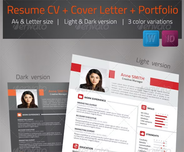 Resume Employment indesign Template Resume Employment indesign Template