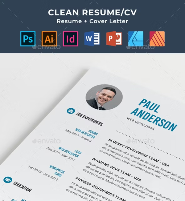 Clean Resume and CV Template Clean Resume and CV Template