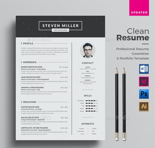 Professional Resume Illustrator Template Professional Resume Illustrator Template