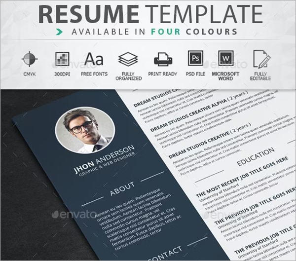 Creative Resume Template Design Creative Resume Template Design