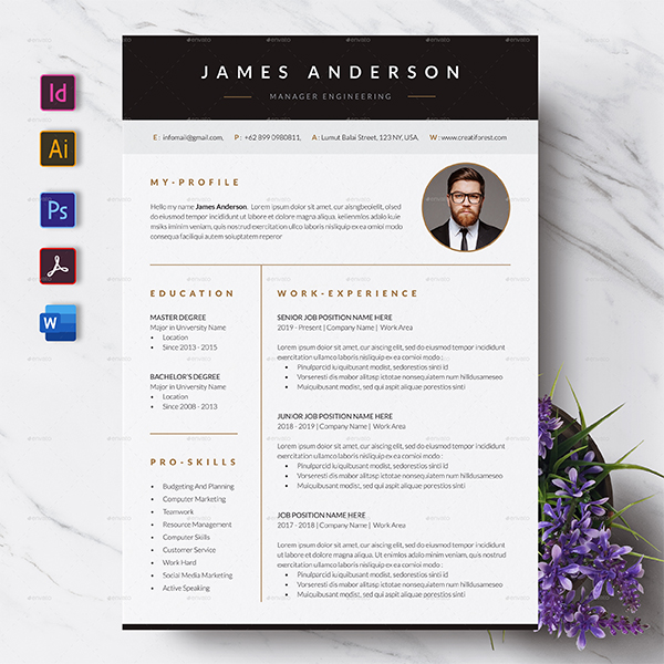 Elegant Resume or CV Template