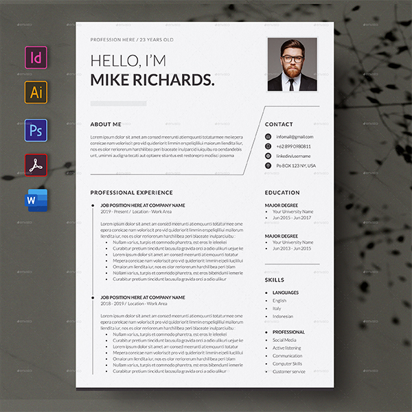 Creative Resume or CV Template
