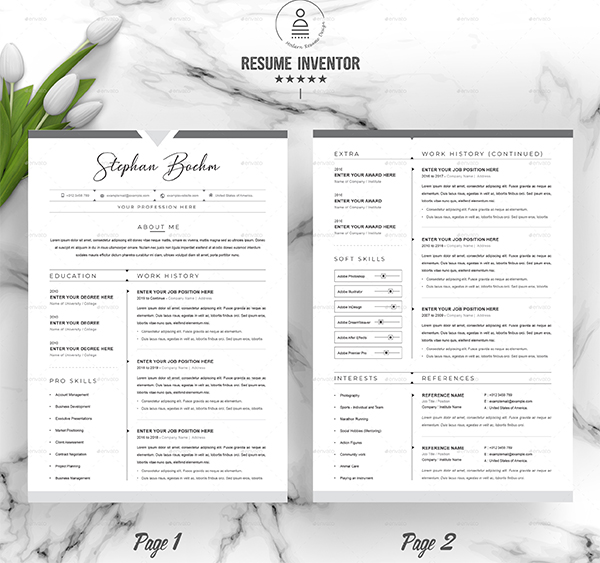 Clean Resume Word CV Template