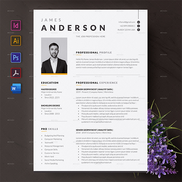 Clean Resume CV Template
