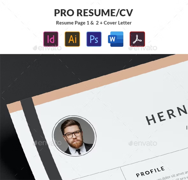 Resume PSD, InDesign CV Template