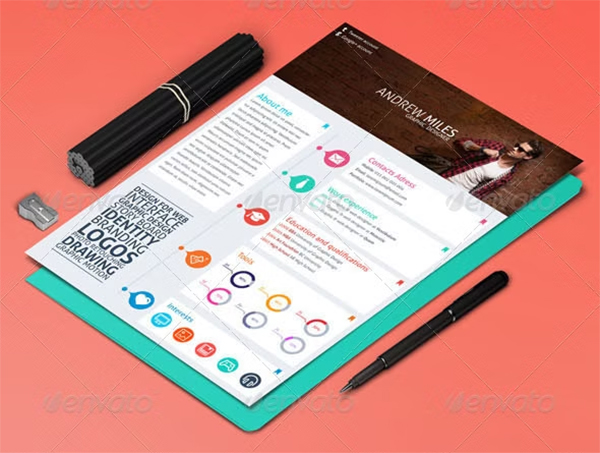 Flat Resume CV Template