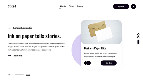 Sticad Paper Business Powerpoint Template Sticad Paper Business Powerpoint Template