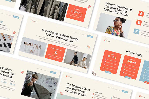 Winter Fashion Catalogue Powerpoint Winter Fashion Catalogue Powerpoint