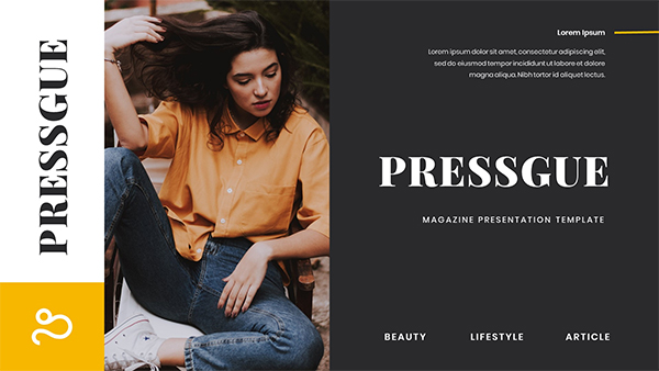 Pressgue Magazine PowerPoint Template Pressgue Magazine PowerPoint Template
