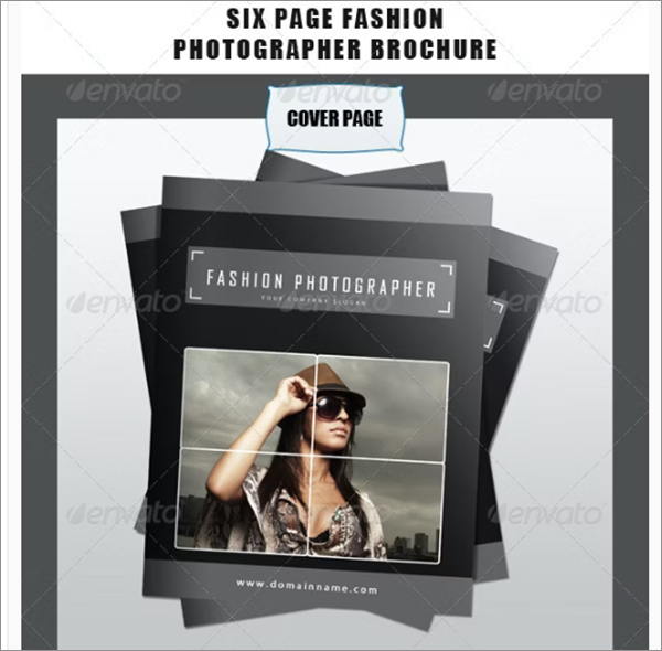 Six Page Fashion Photographer Brochure Template