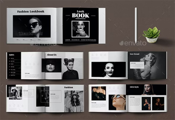 Black Fashion Look Book Catalog Design