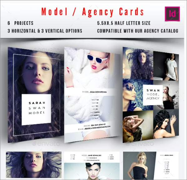 Model & Agency Comp Card Catalog Design
