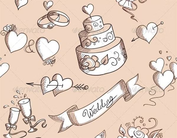 Seamless Wedding Pattern Template Seamless Wedding Pattern Template
