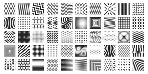 Square Icons with Geometric Patterns