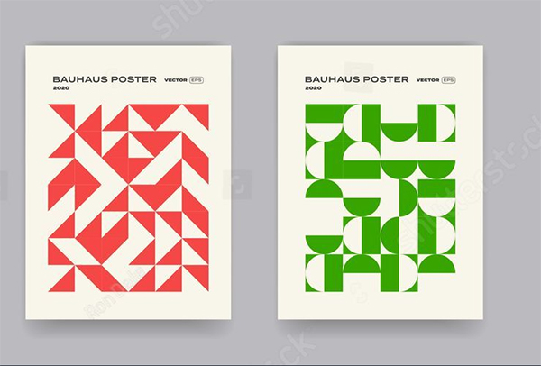 Bauhaus Geometric Pattern Background