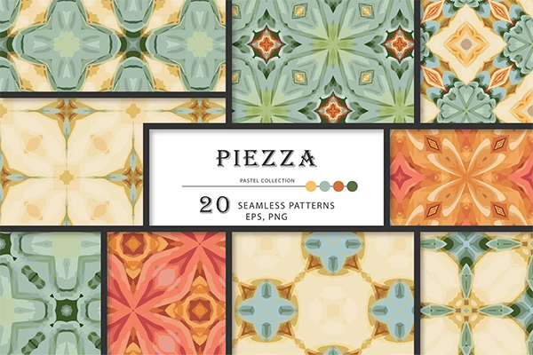 Piezza geometric seamless Patterns