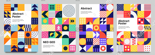 Colorful neo Geometric Vector Pattern