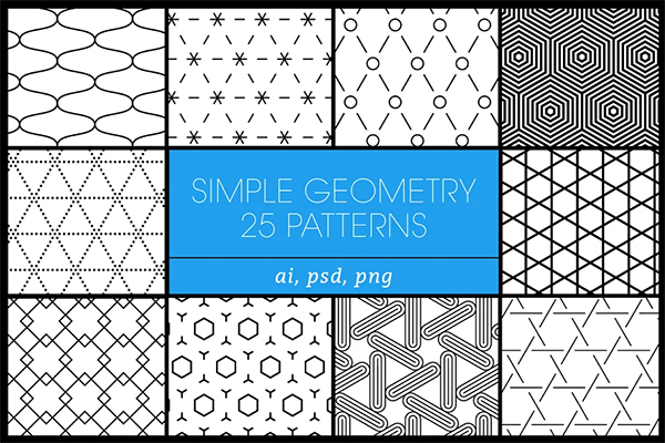 Simple Geometric Adobe Illustrator Patterns