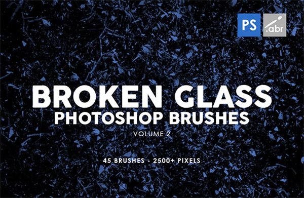 Broken Glass Photoshop Brushes Template