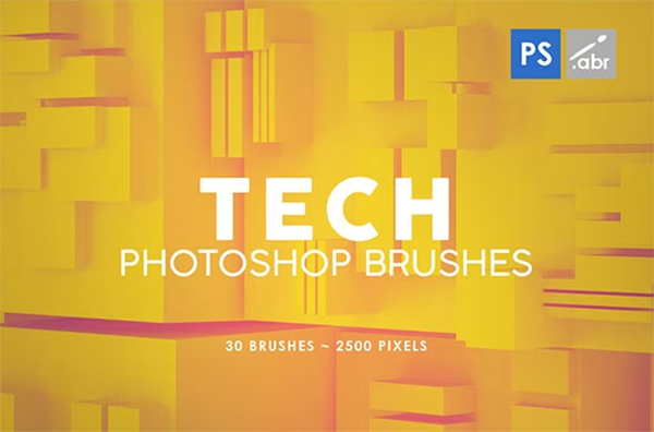 Tech Photoshop Stamp Brushes Template