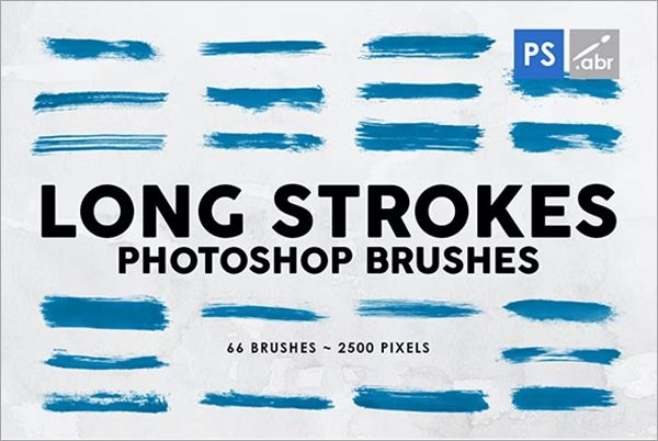 Long Strokes Photoshop Stamp Brushes