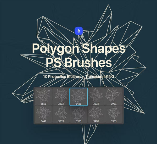 Polygon Shapes Photoshop Brushes Set