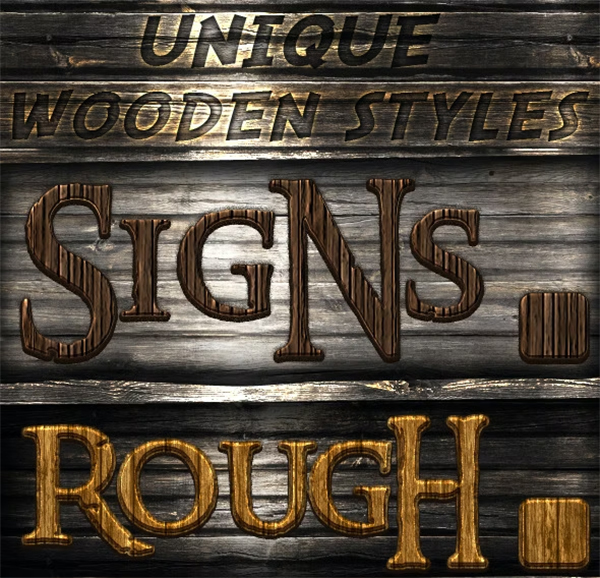 Wood Photoshop Styles