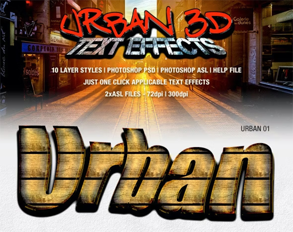 Urban Style 3D Text Effects