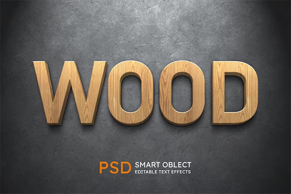 Wood Free PSD Text style