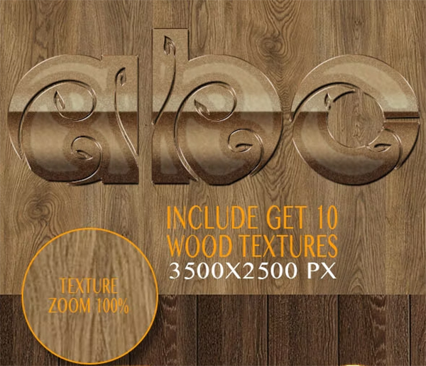 Wood Nature 3D Text Styles