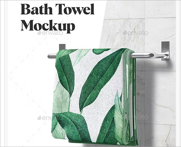 Bath Towel Mockup